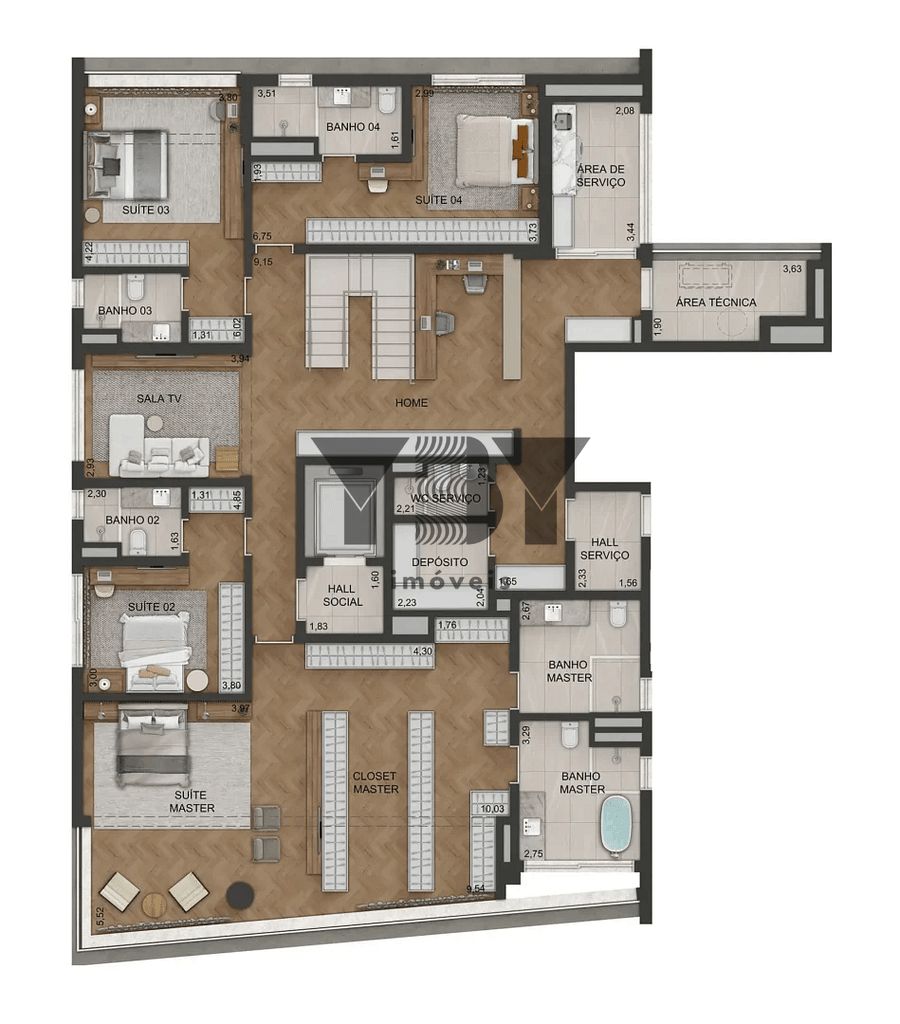 Apartamento, 3 quartos, 200 m² - Foto 50