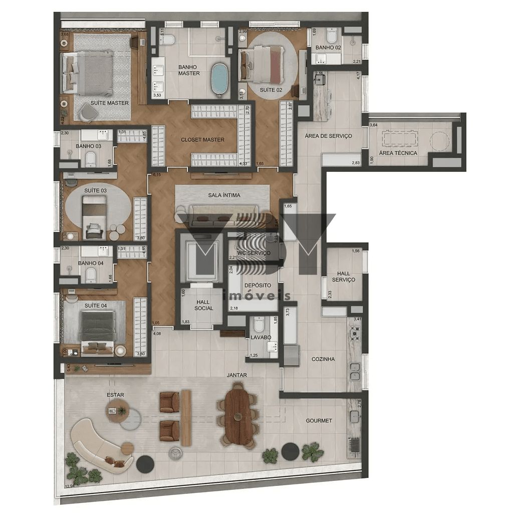 Cobertura, 4 quartos, 536 m² - Foto 44