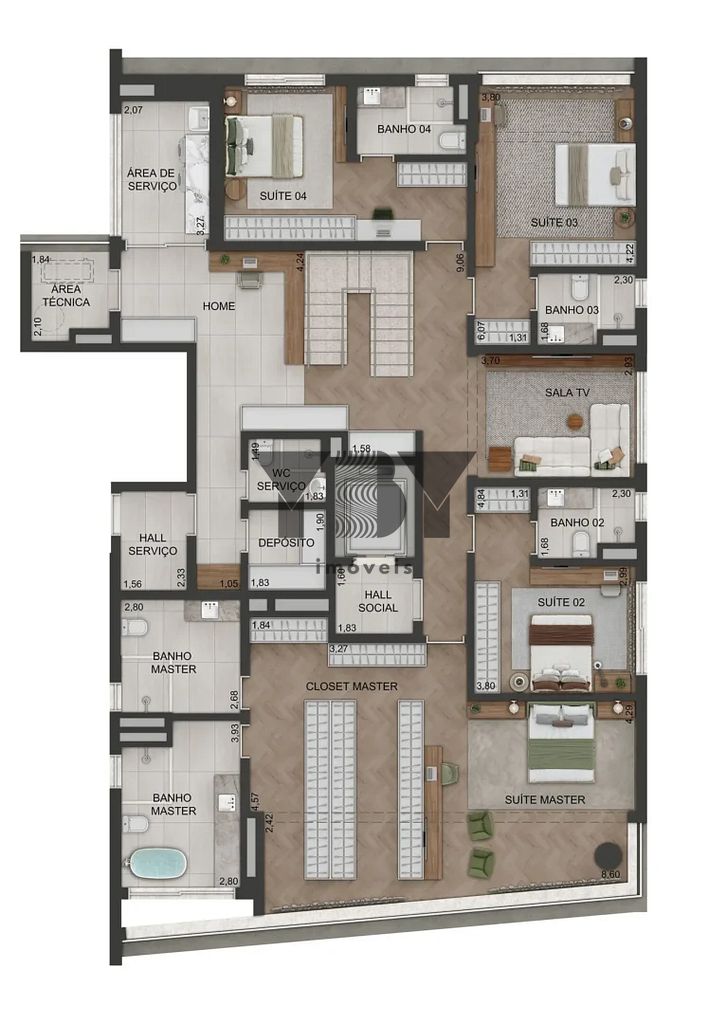 Cobertura, 4 quartos, 536 m² - Foto 48