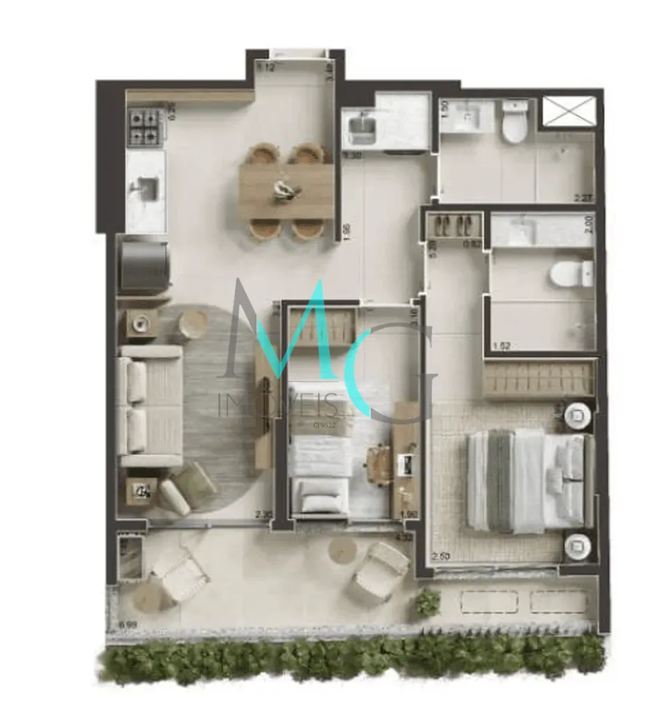 Apartamento, 1 quarto, 50 m² - Foto 33