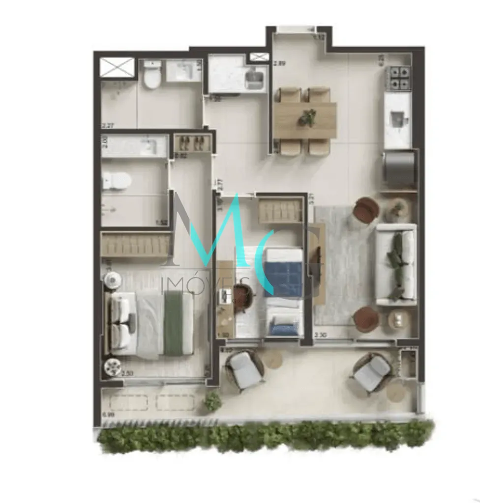 Apartamento, 1 quarto, 50 m² - Foto 35