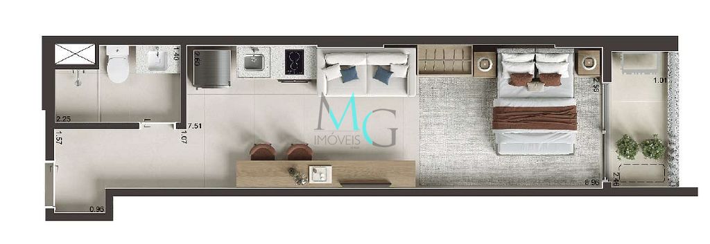 Cobertura, 1 quarto, 44 m² - Foto 21