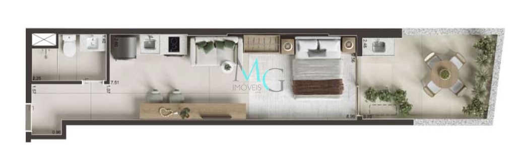 Cobertura, 1 quarto, 44 m² - Foto 23