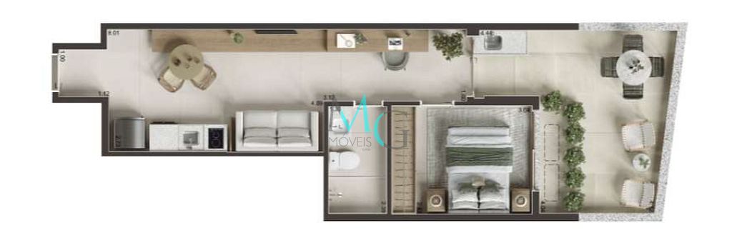 Cobertura, 1 quarto, 44 m² - Foto 29