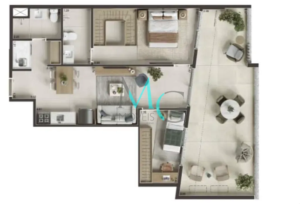 Cobertura, 1 quarto, 44 m² - Foto 37