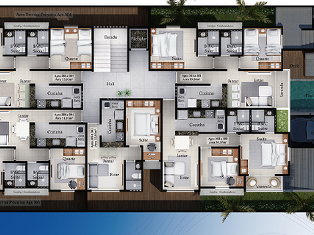 Apartamento 2 quartos e 2 banheiros, à venda, no bairro Altiplano Cabo Branco em João Pessoa