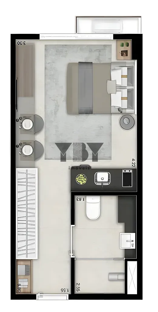 Apartamento, 1 quarto, 24 m² - Foto 5