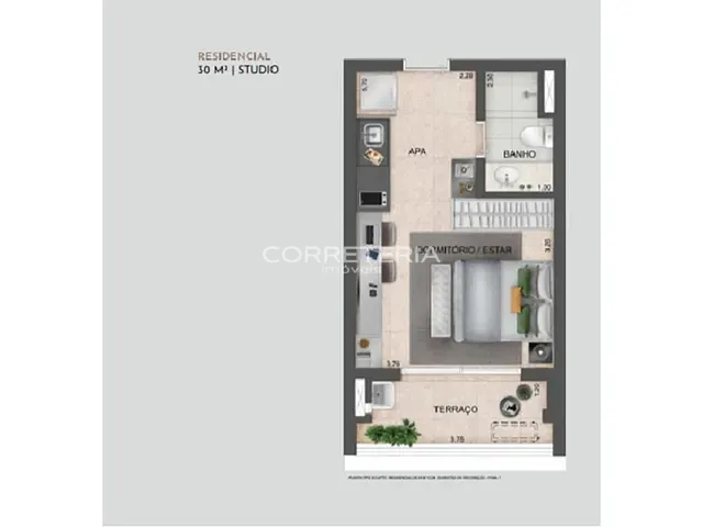 Studio 1 quarto e 1 banheiro, à venda, no bairro Vila Clementino em São Paulo