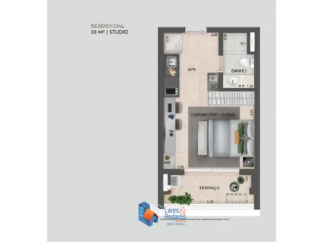 Studio 1 quarto e 1 banheiro, à venda, no bairro Vila Clementino em São Paulo