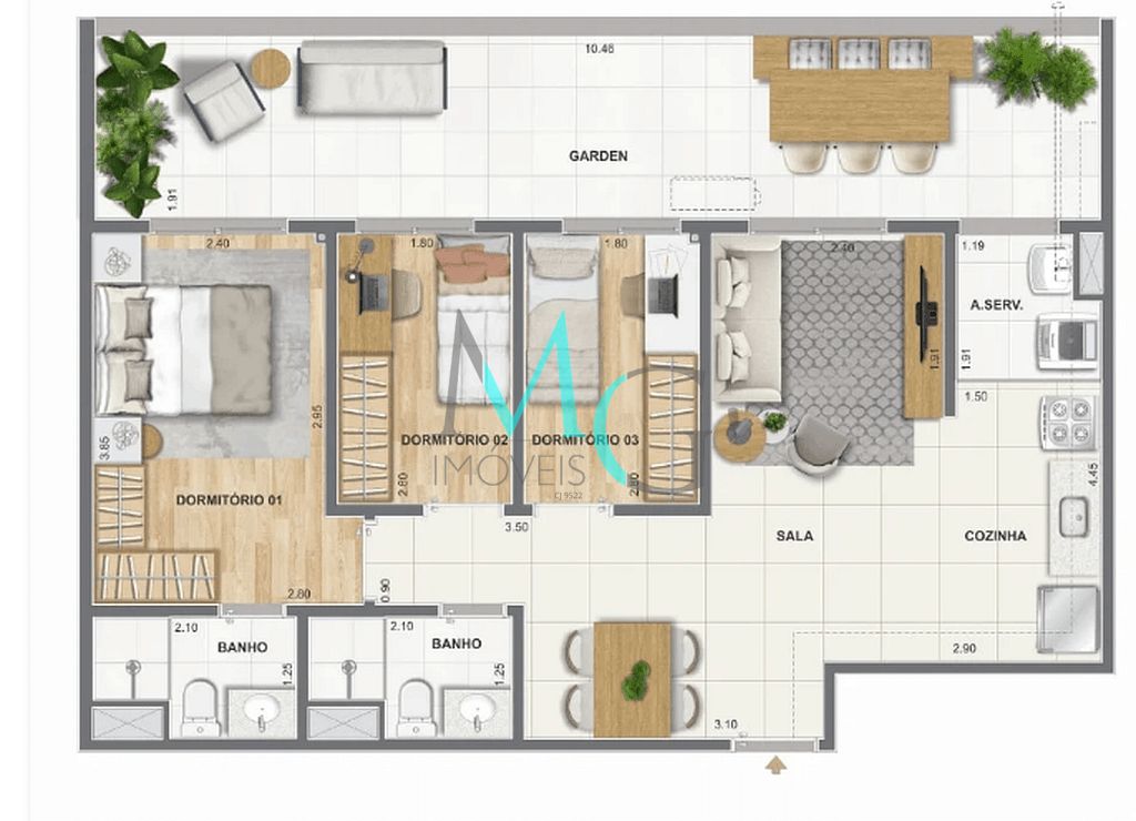 Apartamento, 3 quartos, 67 m² - Foto 22