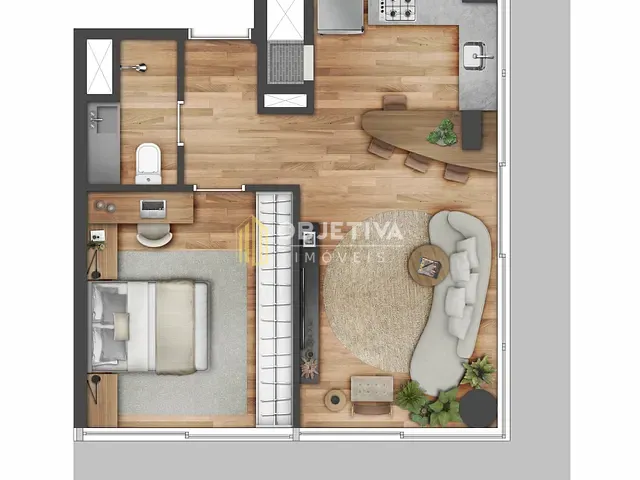 Apartamento 1 quarto e 1 banheiro, à venda, no bairro Petrópolis em Porto Alegre