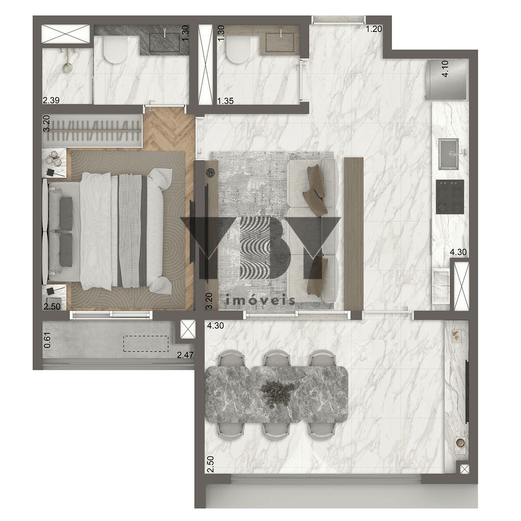 Apartamento, 1 quarto, 52 m² - Foto 24