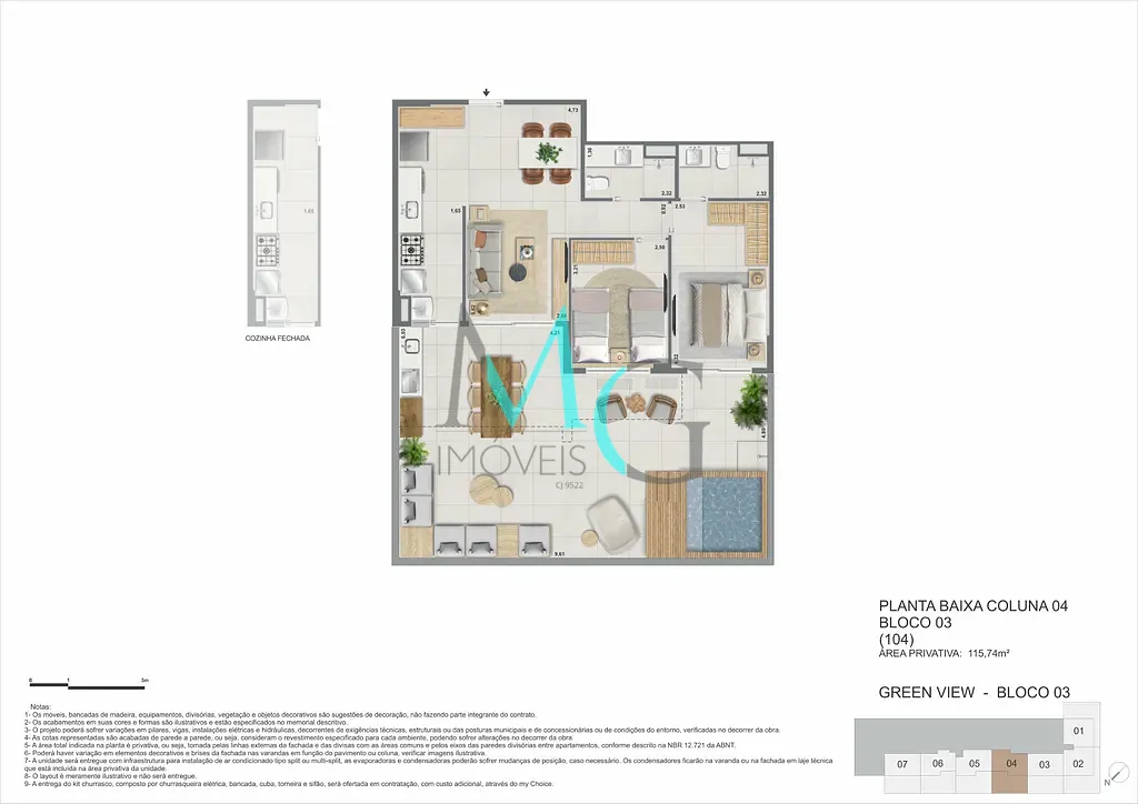 Apartamento, 3 quartos, 107 m² - Foto 73