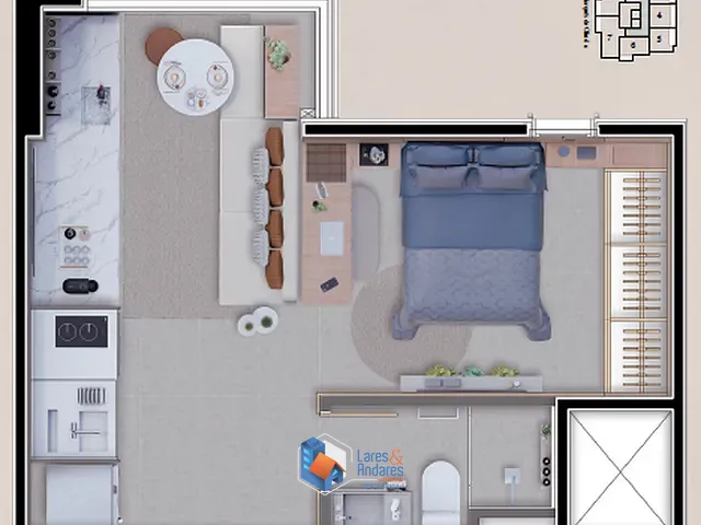 Apartamento 2 quartos e 1 banheiro, à venda, no bairro Vila Dom Pedro I em São Paulo