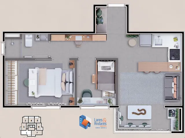 Apartamento 2 quartos e 1 banheiro, à venda, no bairro Vila Dom Pedro I em São Paulo