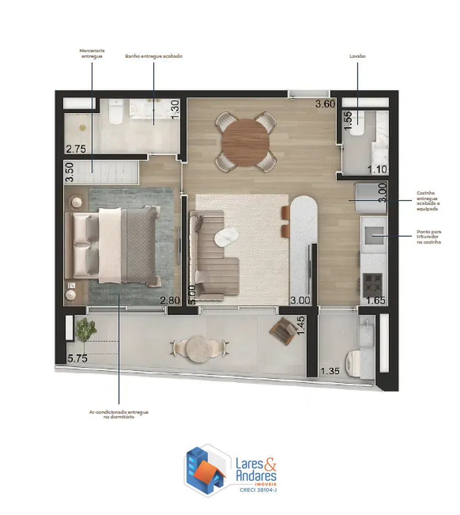 Apartamento, 1 quarto, 45 m² - Foto 40
