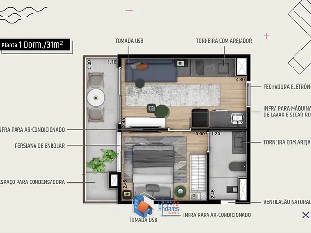 Empreendimento disponível, no bairro Pinheiros em São Paulo
