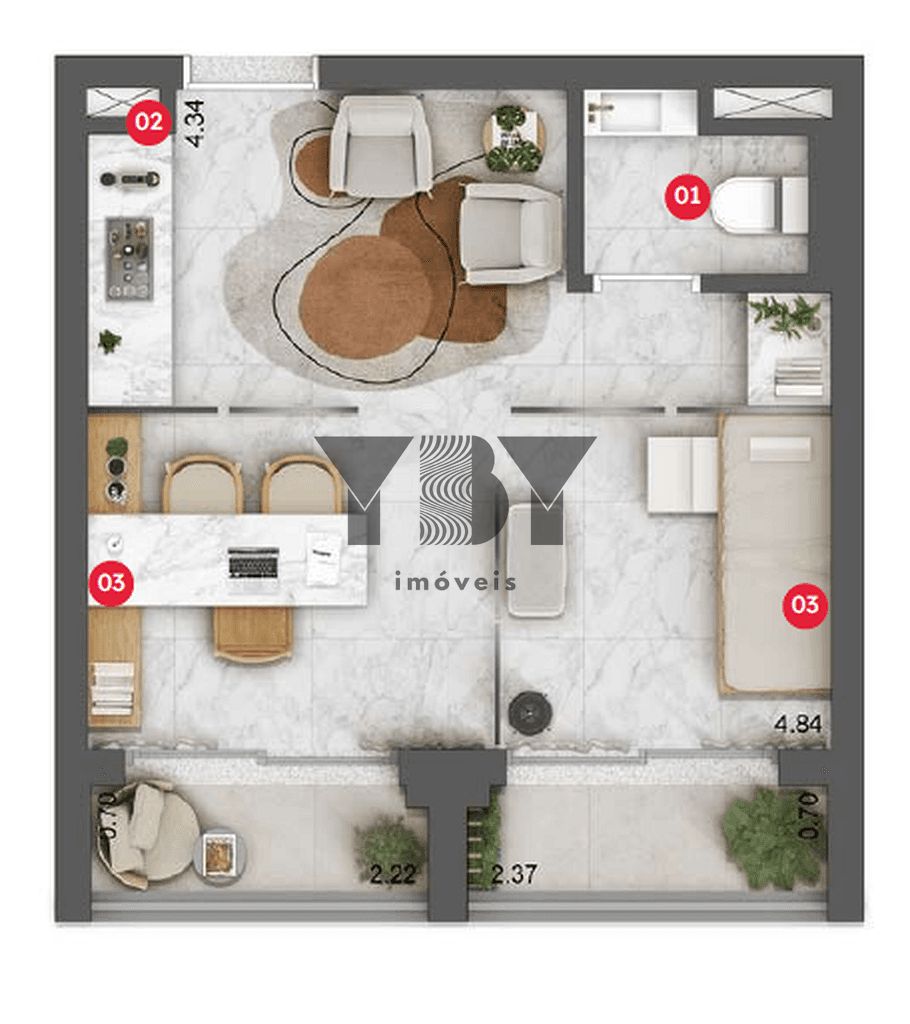 Sala-Conjunto, 26 m² - Foto 8