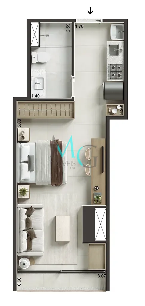 Apartamento, 1 quarto, 44 m² - Foto 28