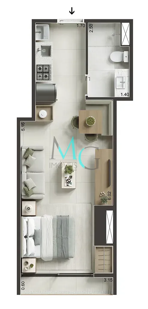 Apartamento, 1 quarto, 30 m² - Foto 26