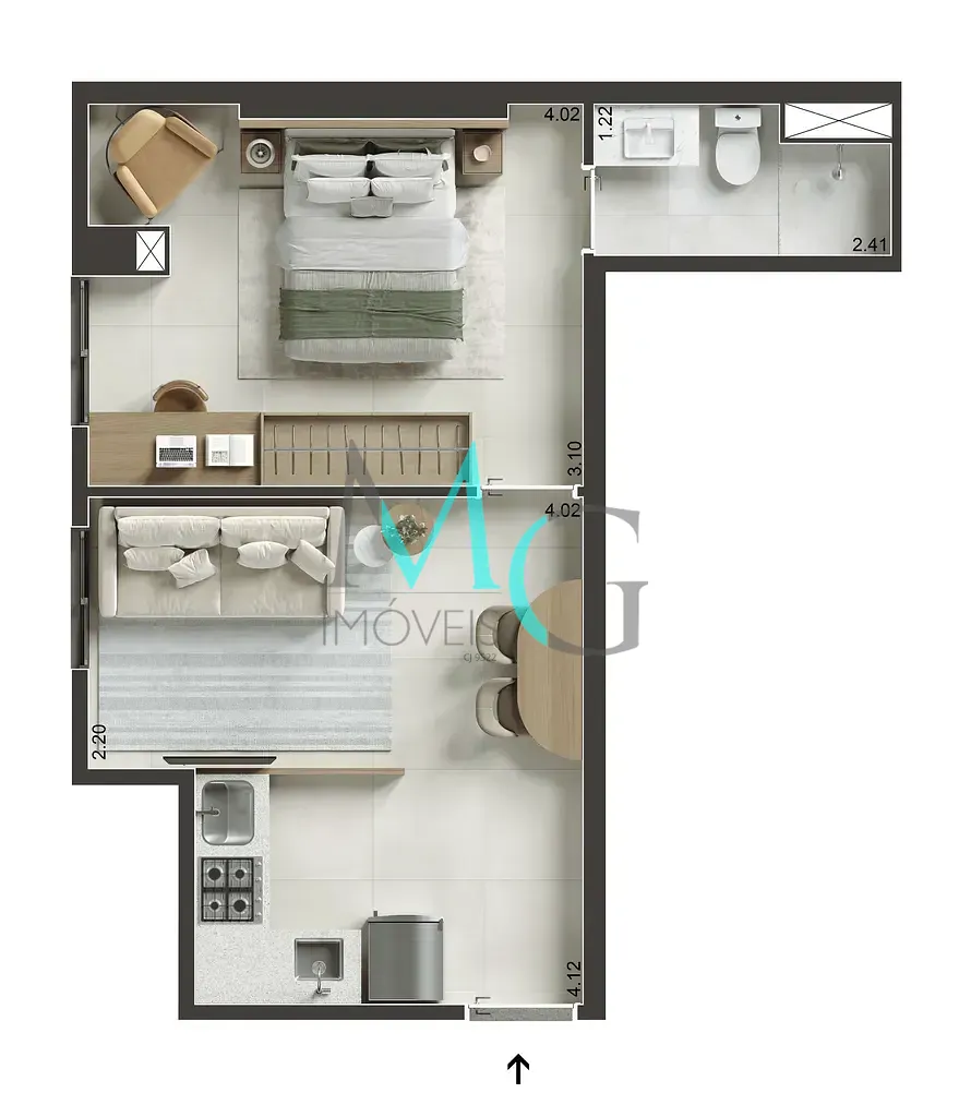 Apartamento, 1 quarto, 30 m² - Foto 31