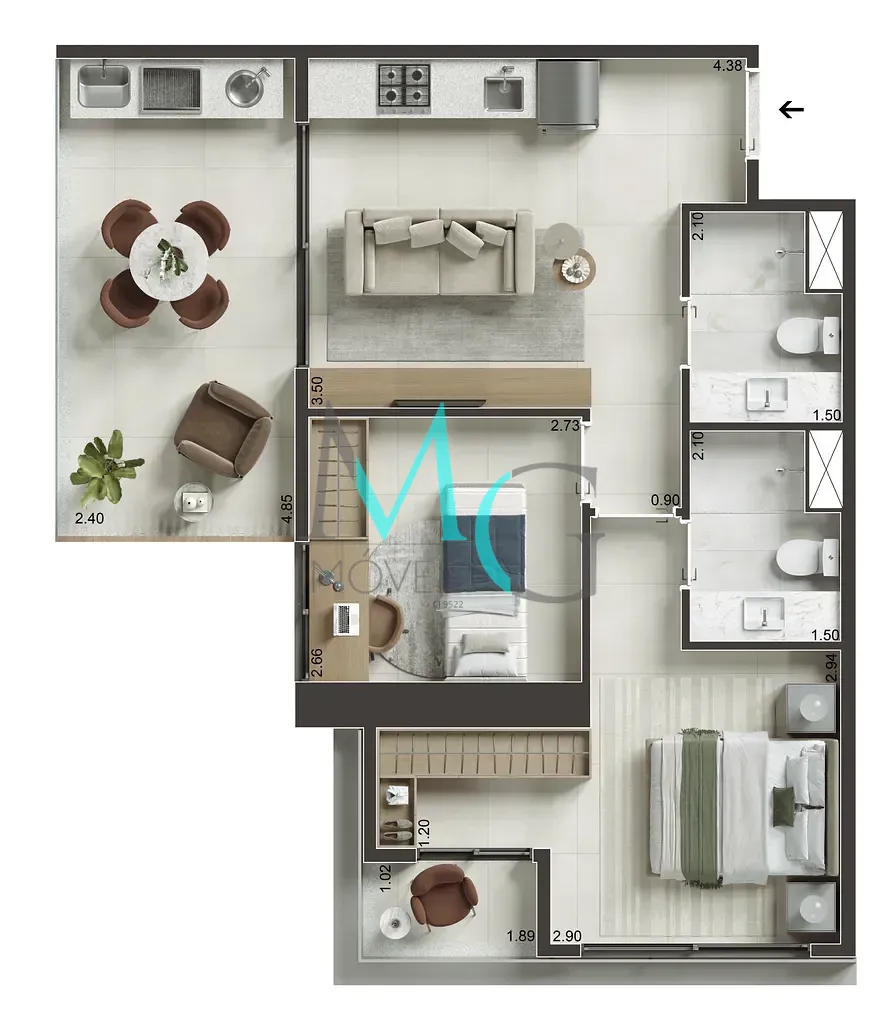 Apartamento, 1 quarto, 30 m² - Foto 33