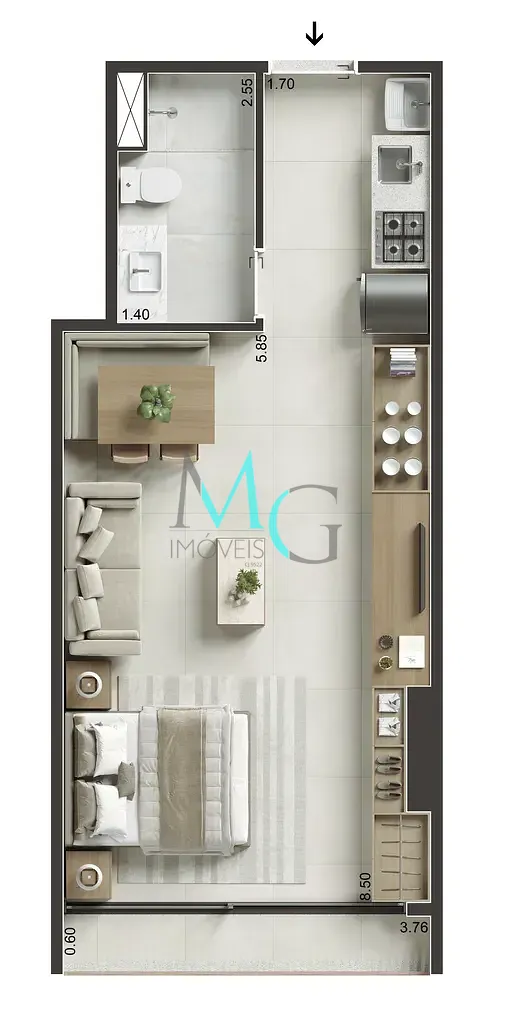 Apartamento, 1 quarto, 38 m² - Foto 30