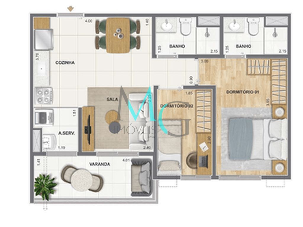 Apartamento, 2 quartos, 52 m² - Foto 26