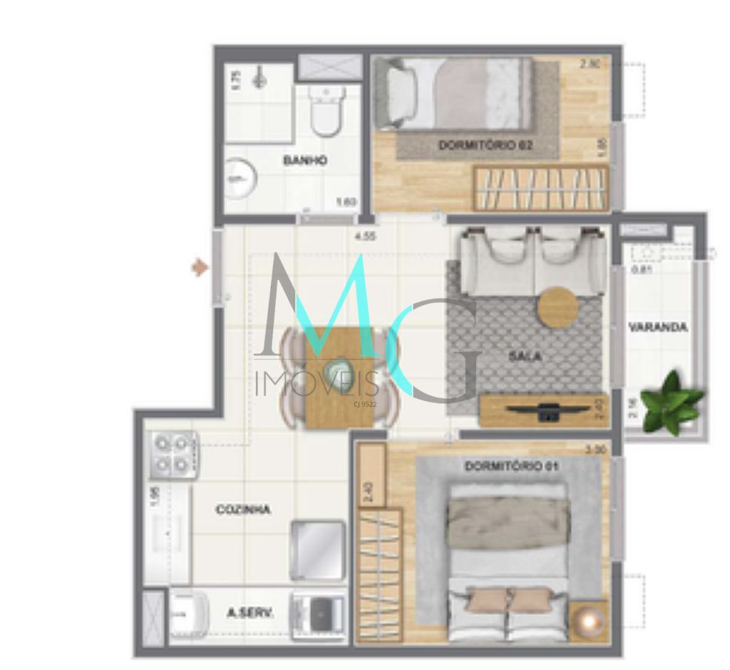 Apartamento, 2 quartos, 52 m² - Foto 23