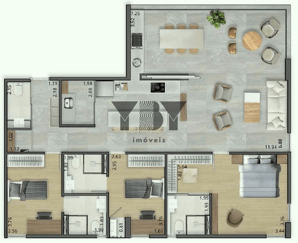 Apartamento, 1 quarto, 38 m² - Foto 34