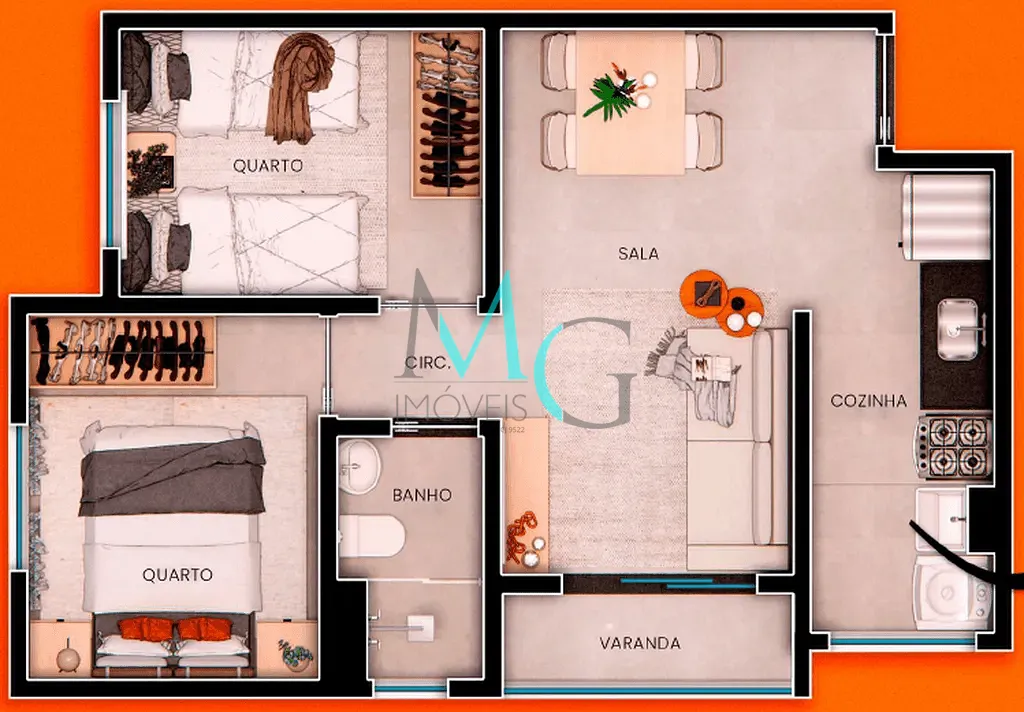Apartamento, 2 quartos, 43 m² - Foto 7