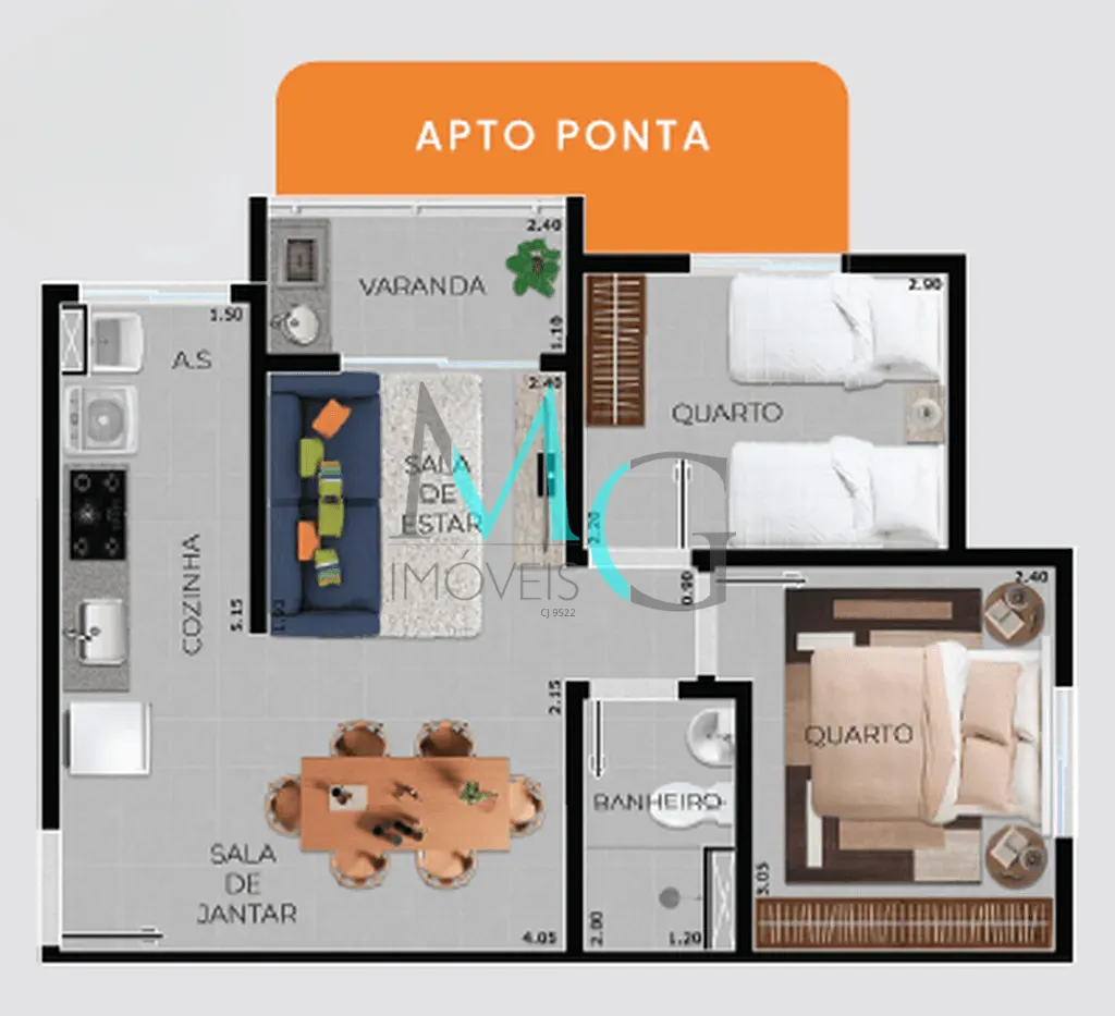 Apartamento, 2 quartos, 45 m² - Foto 18