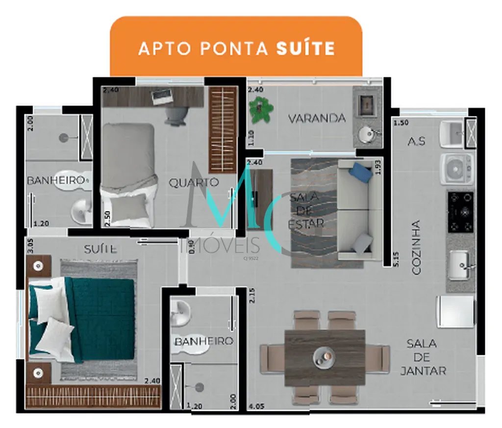 Apartamento, 2 quartos, 43 m² - Foto 19