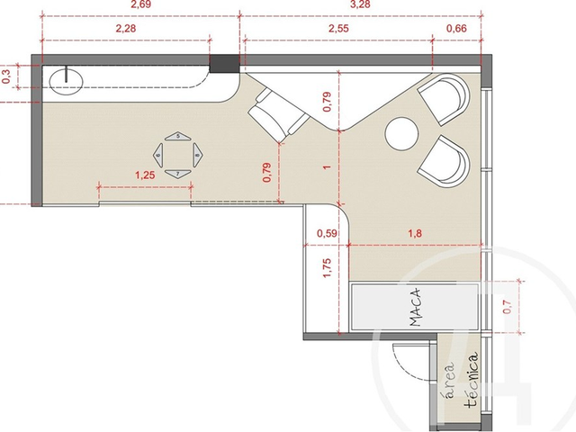 Foto do Sala - Sala à venda 34M² Moema São Paulo - SP | Lares e Andares Imóveis