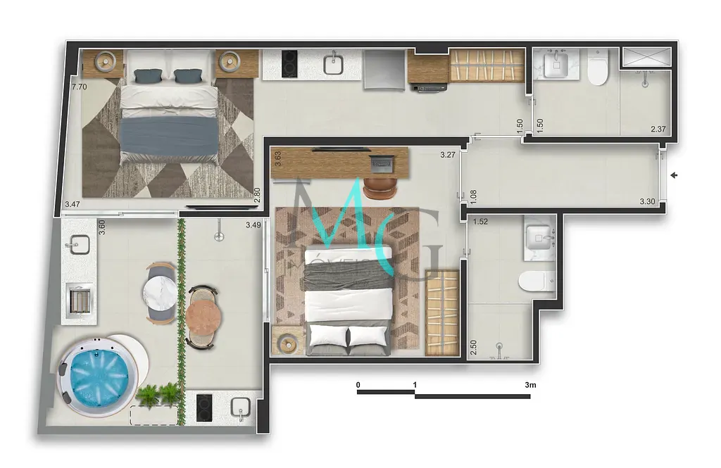 Apartamento, 2 quartos, 41 m² - Foto 41