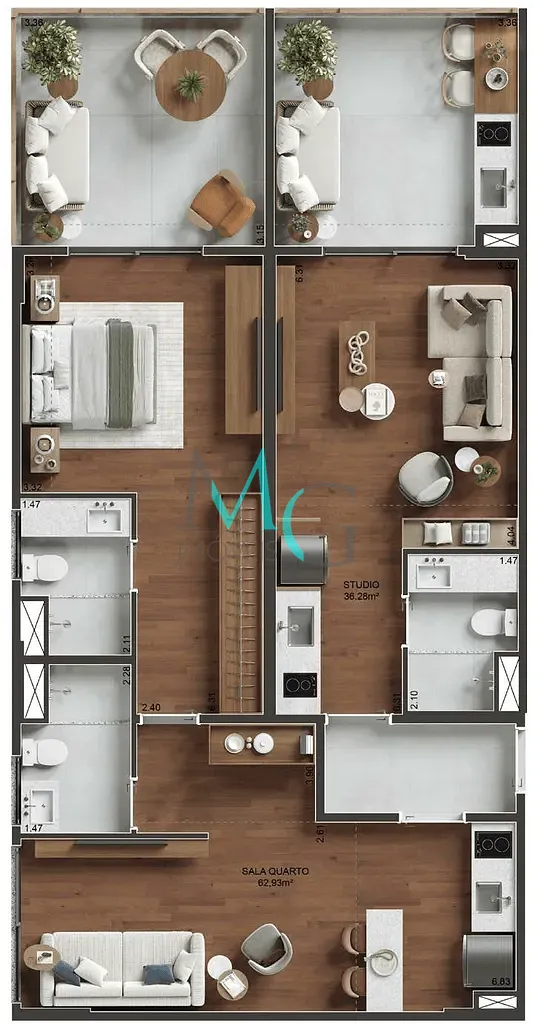 Apartamento, 1 quarto, 77 m² - Foto 27