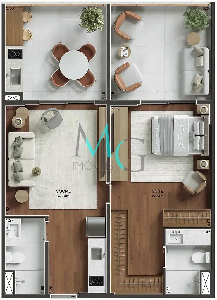 Apartamento, 1 quarto, 78 m² - Foto 21