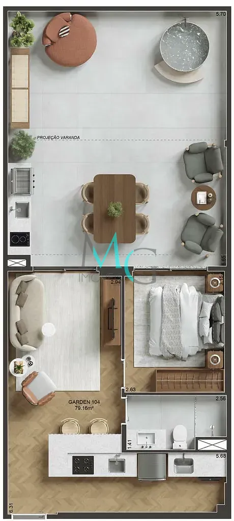 Apartamento, 1 quarto, 78 m² - Foto 25