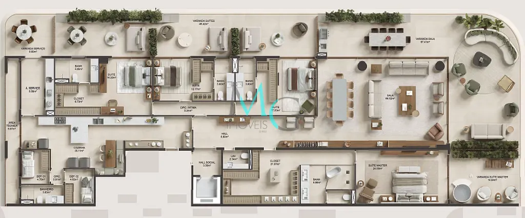 Apartamento, 4 quartos, 1189 m² - Foto 35