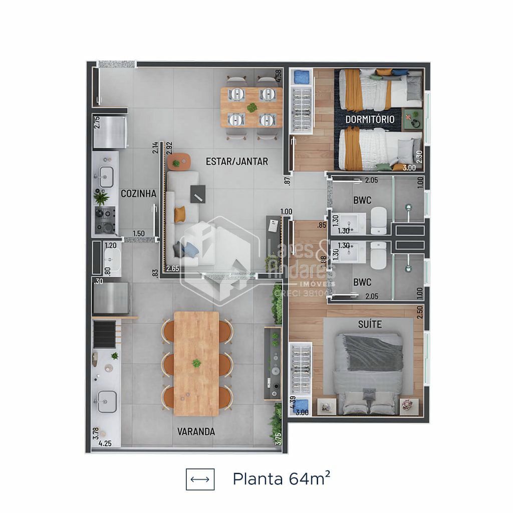 Apartamento, 2 quartos, 64 m² - Foto 15