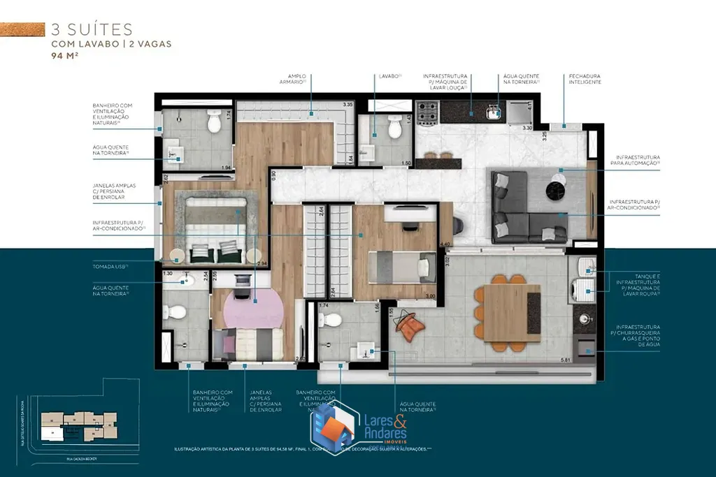Apartamento, 3 quartos, 95 m² - Foto 50