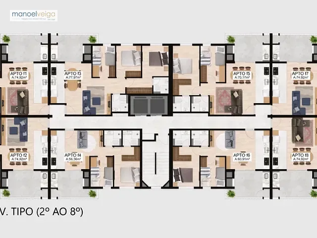 Apartamento 2 quartos e 2 banheiros, à venda, no bairro Boa Vista em Curitiba