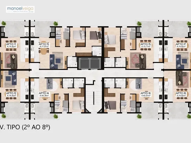 Apartamento 3 quartos e 2 banheiros, à venda, no bairro Boa Vista em Curitiba