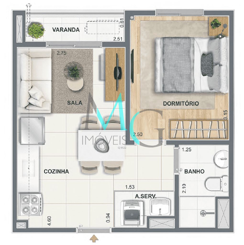 Apartamento, 2 quartos, 38 m² - Foto 23