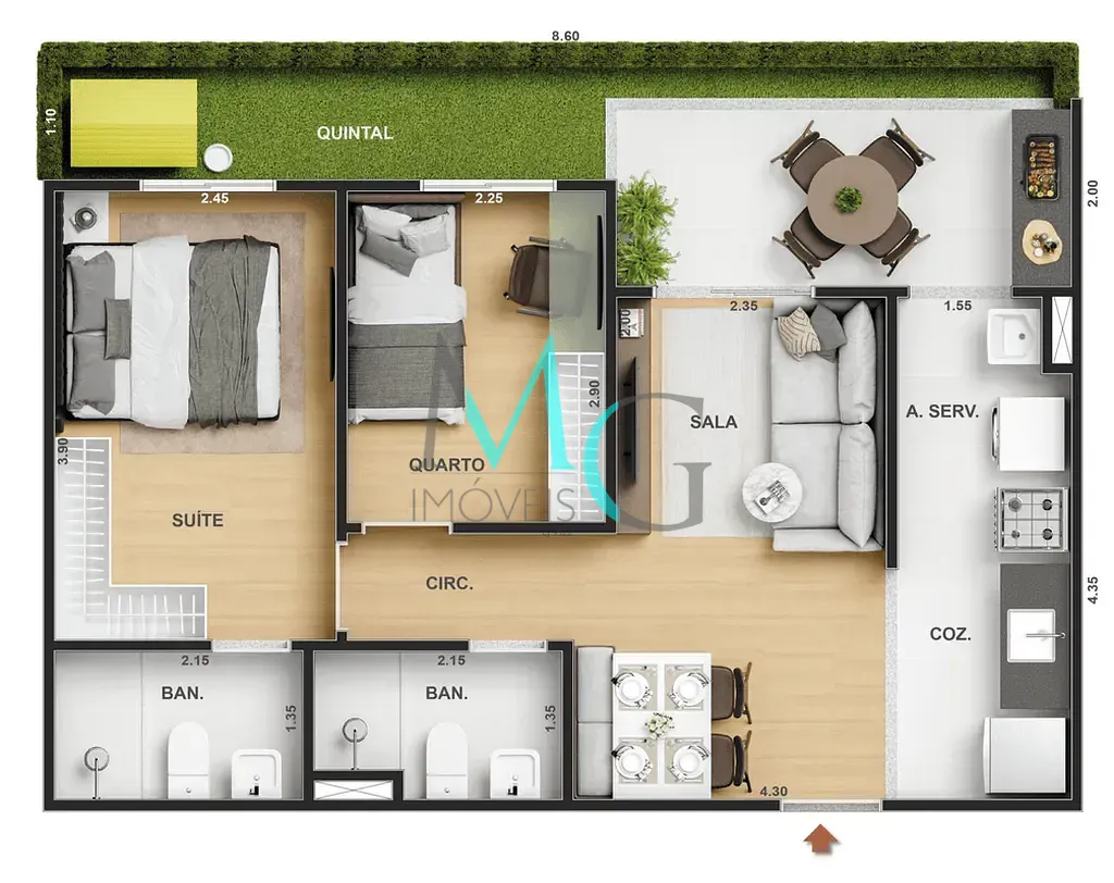 Apartamento, 2 quartos, 61 m² - Foto 44