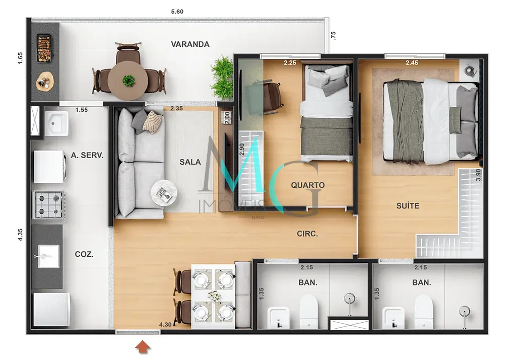 Apartamento, 2 quartos, 69 m² - Foto 41