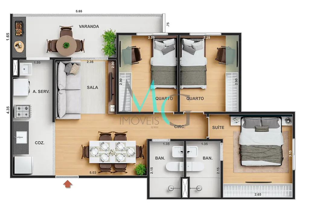 Apartamento, 2 quartos, 69 m² - Foto 45