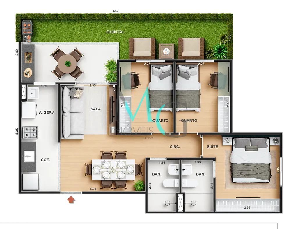 Apartamento, 2 quartos, 69 m² - Foto 49
