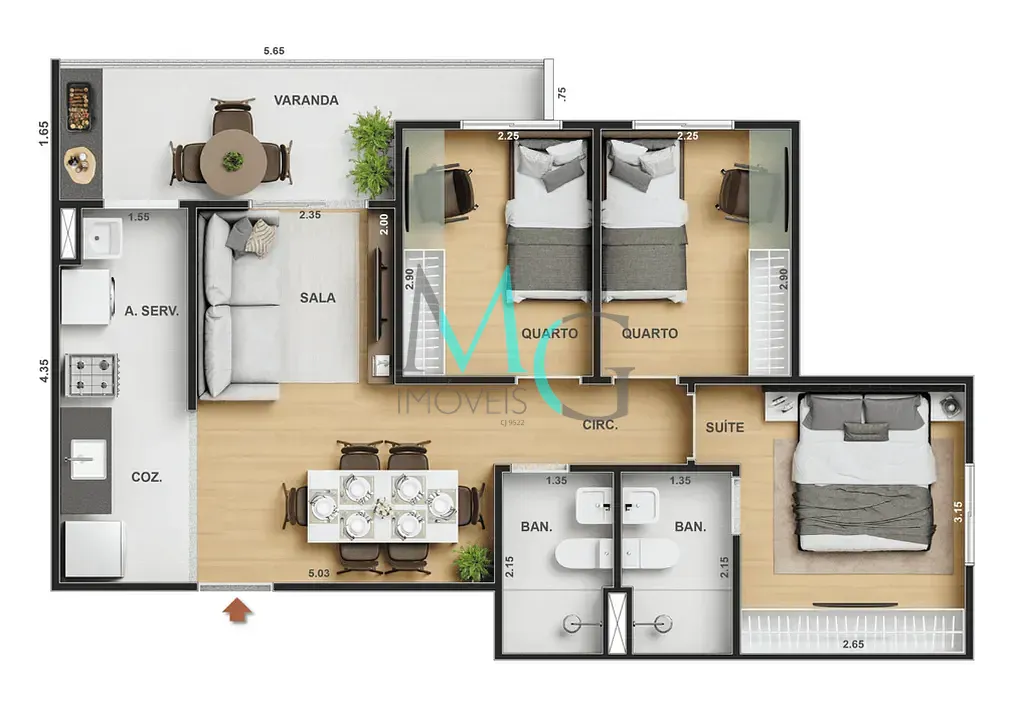 Apartamento, 2 quartos, 81 m² - Foto 46