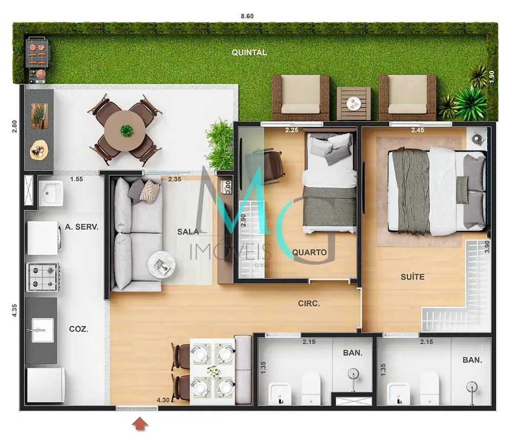 Apartamento, 2 quartos, 81 m² - Foto 47